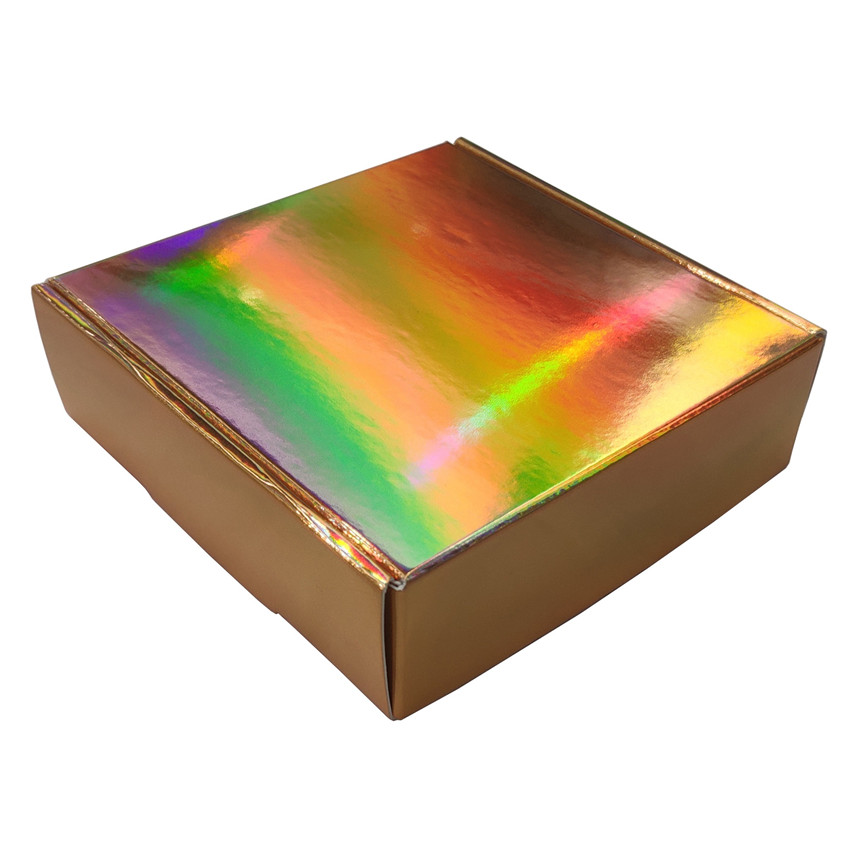 gold holographic paper box