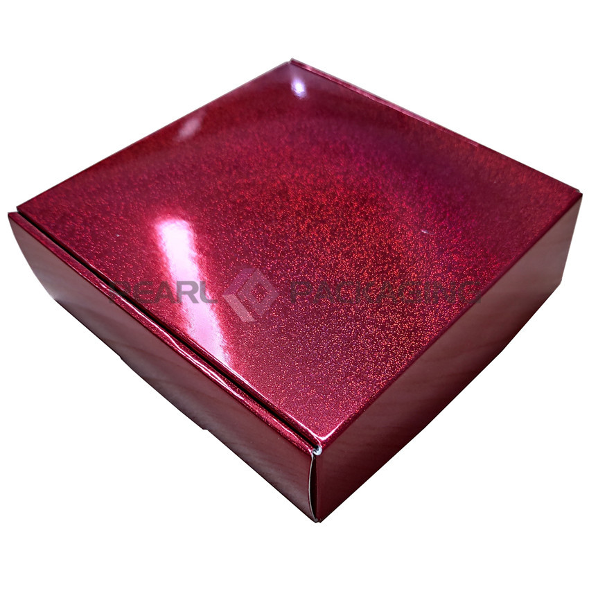 Red Holographic Glitter Paper Box